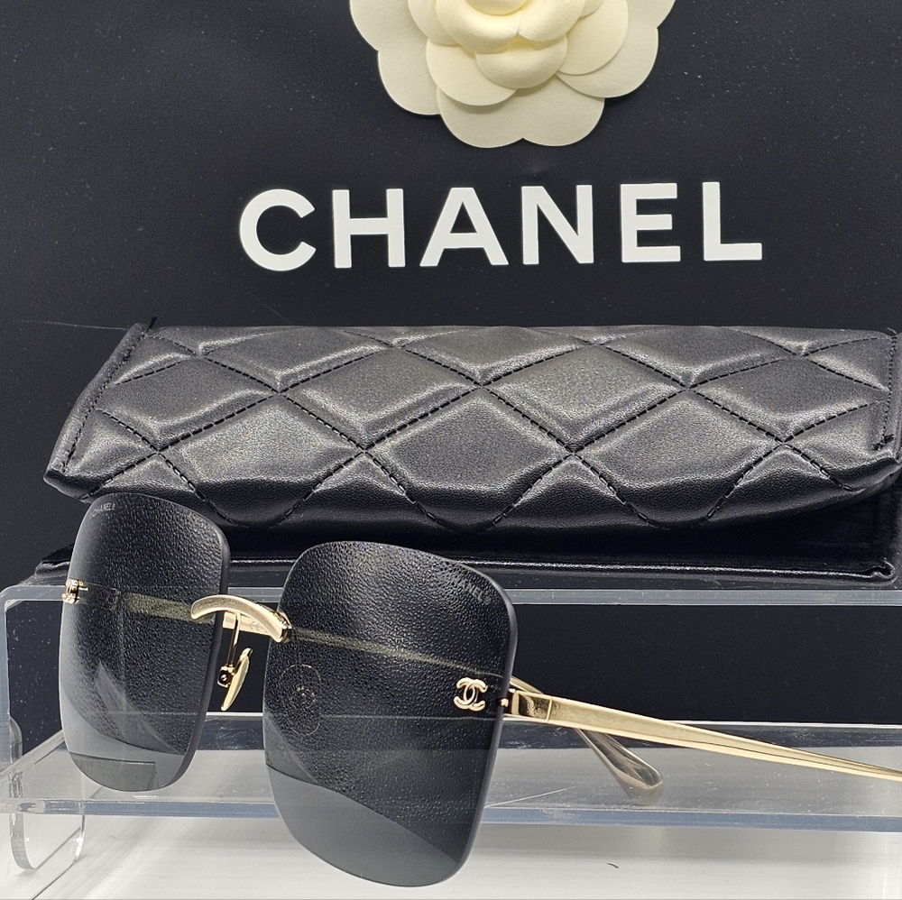 CHANEL TITANIUM LIGHT GOLD SUNGLASSES Square CH4287T c.395